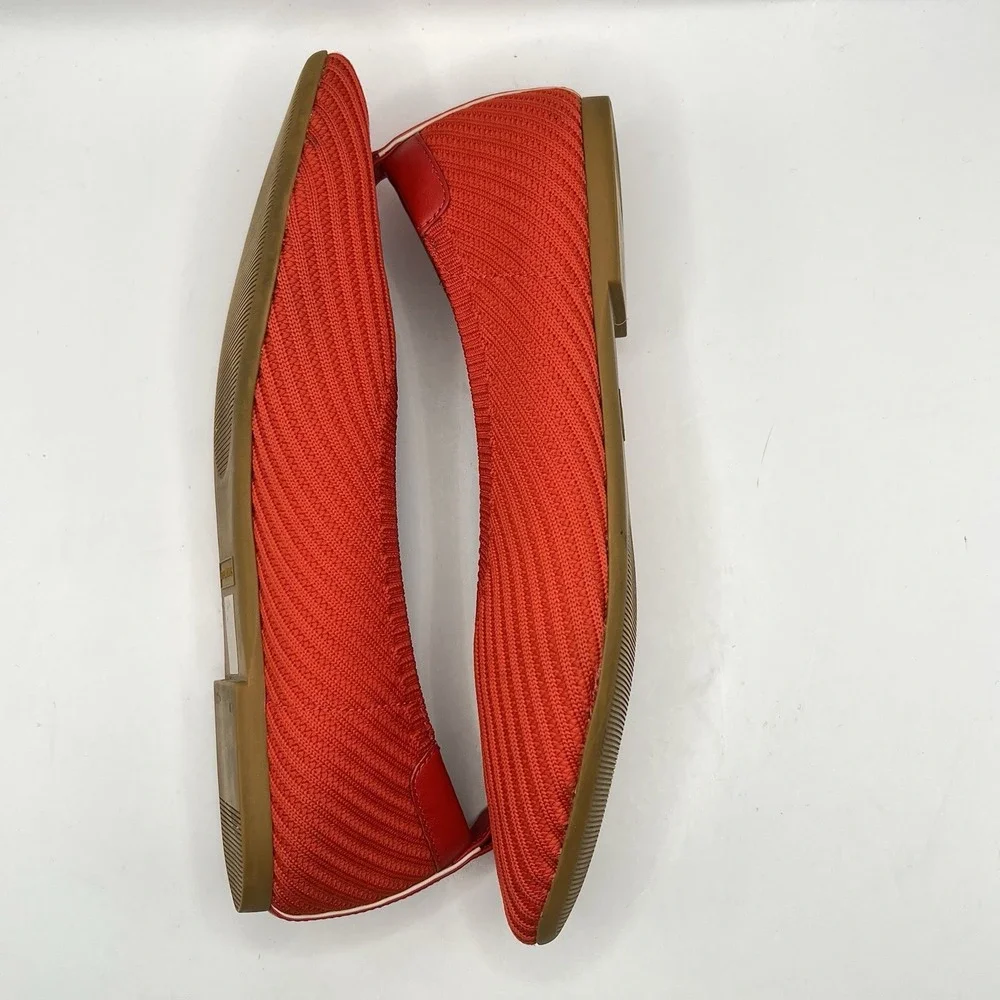 Everlane Day Glove ReKnit Ballet Flat Sz 10 Red  Minimalist Classic Travel